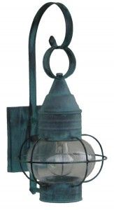 large onion wall light with clear glass